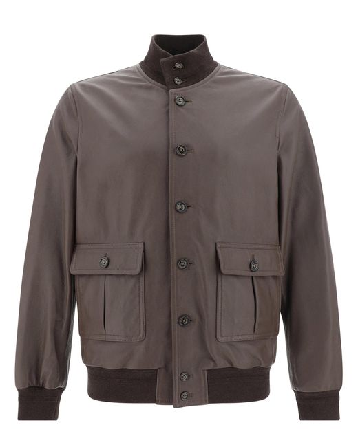 Valstar Gray Leather Jackets for men