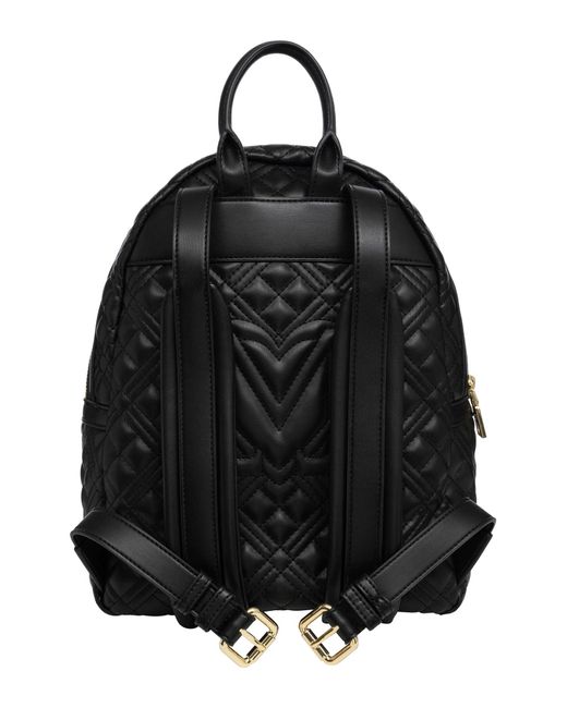 Love Moschino Black Lettering Logo Backpack