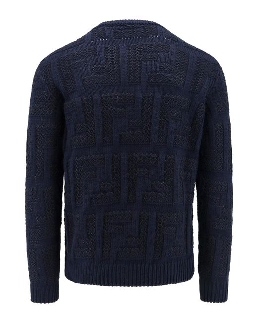 Fendi Blue Sweater for men