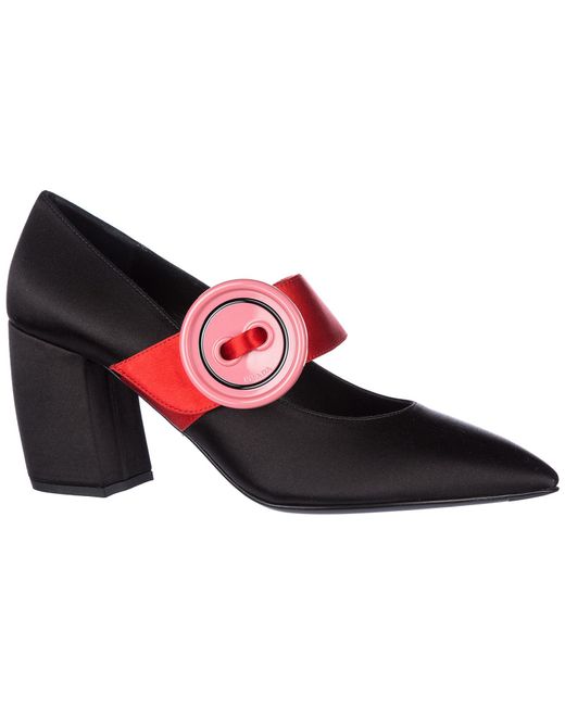 Prada Satin Open Toe Pumps Court Shoes 