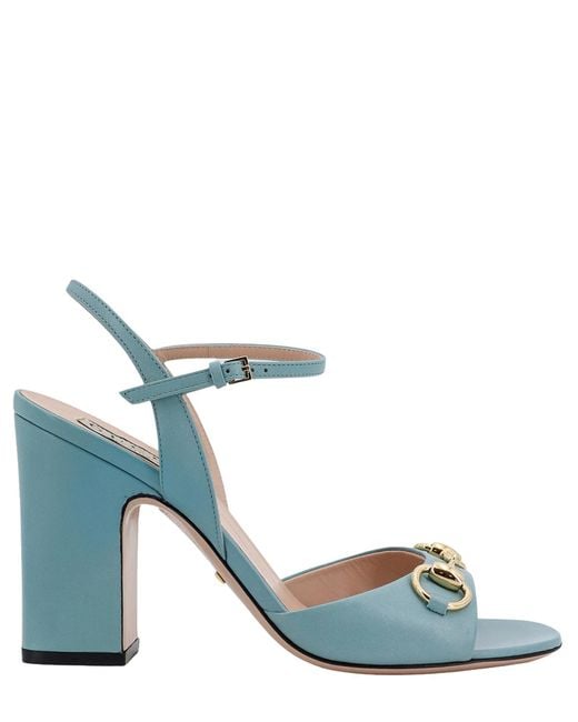 Gucci Blue Heeled Sandals
