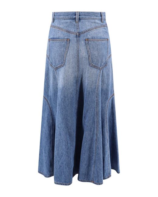 Chloé Blue Midi Skirt