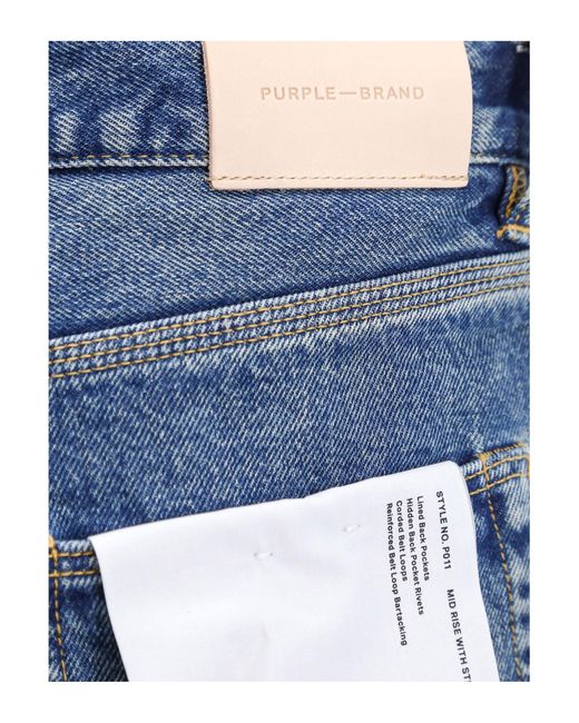 Purple Brand Blue Mid Rise Jeans for men