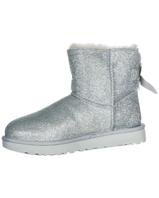 silver uggs with bows