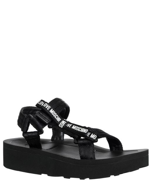 Love Moschino Black Sandals