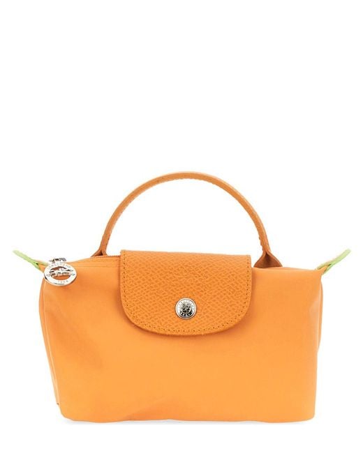 Borsa a mano le pliage di Longchamp in Orange