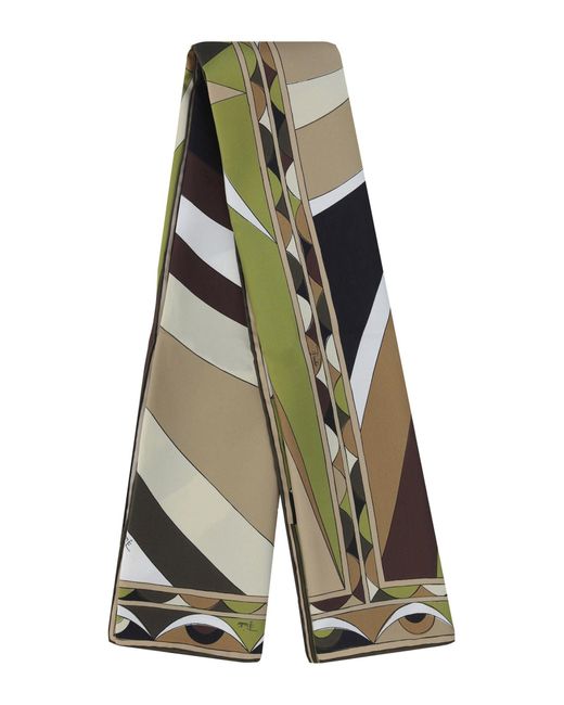 Foulard seta di Emilio Pucci in Multicolor