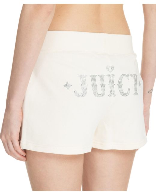 Juicy Couture White Rodeo Track Shorts