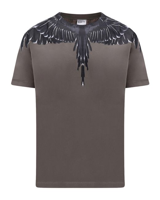 Marcelo Burlon Gray Icon Wings T-shirt for men