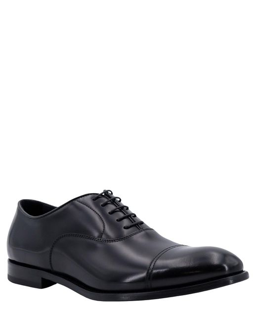 Doucal's Black Oxford Shoes for men