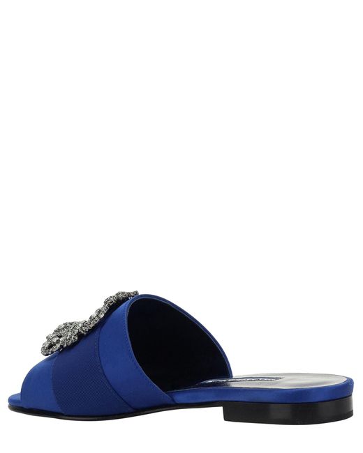 Manolo Blahnik Blue Martamod Sandals