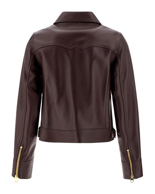 Chloé Brown Leather Jackets