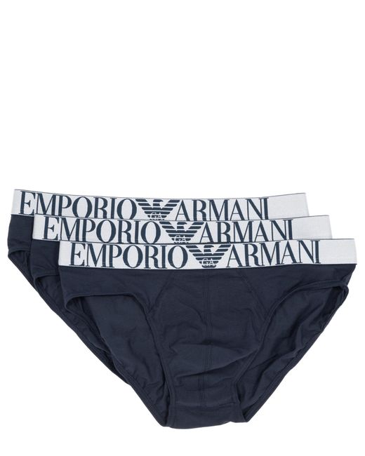 Slip underwear di Emporio Armani in Blue da Uomo