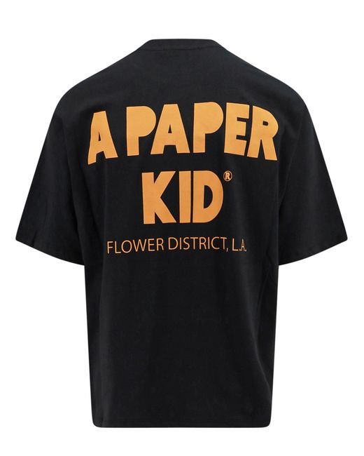 A PAPER KID Black T-shirt for men