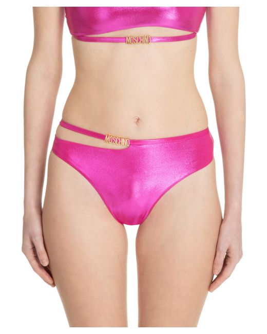 Moschino Pink Swim Bikini Bottoms