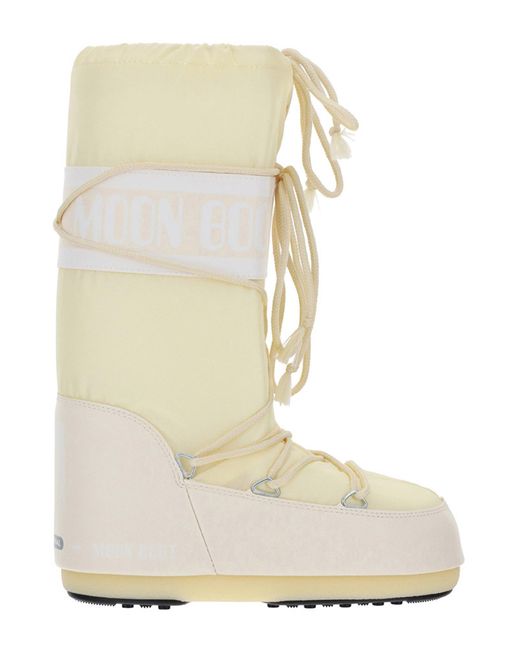 Moon Boot Icon Snow Boots in Natural | Lyst