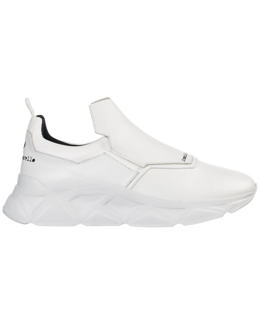 Frankie Morello White Men's Shoes Leather Trainers Sneakers for men