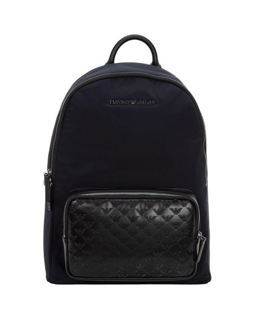 Emporio Armani Synthetic Rucksack Backpack Travel Eagle Monogram in ...