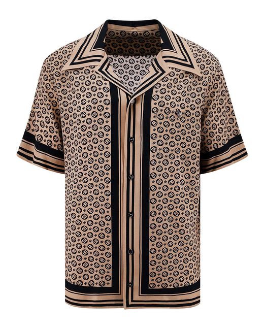 Dolce & Gabbana Short Sleeve Shirt in Brown for Men | Lyst