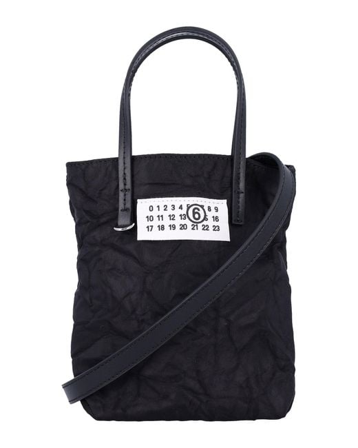 MM6 by Maison Martin Margiela Black Numeric Tote Bag