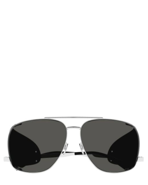 Saint Laurent Metallic Sunglasses Sl 653 Leon Leather Spoiler for men