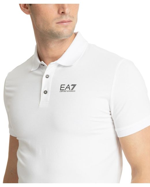 Polo di EA7 in White da Uomo