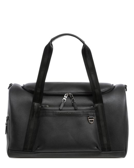 ARMANI EXCHANGE Black Duffle Bag for men