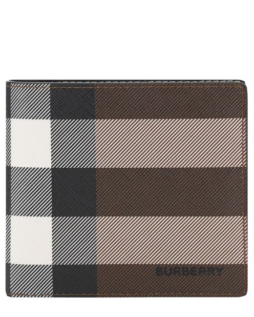 Burberry Brown Exaggerated Check Wallet for men
