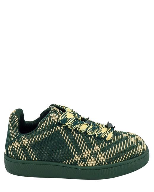 Burberry Green Check Sneakers for men