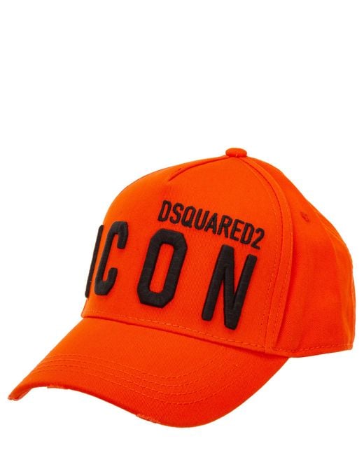 DSquared² Orange Icon Hat for men