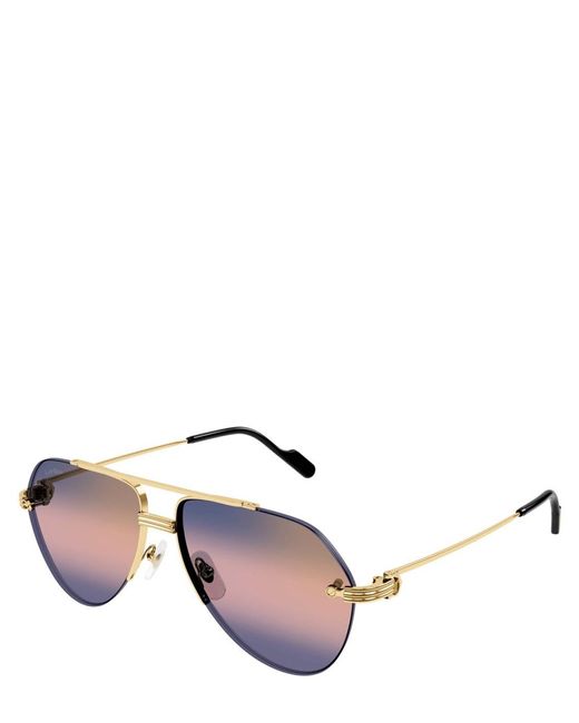 Cartier Light Wood Glasses with Gold C Decor and Grey Lens – All Eyes On Me