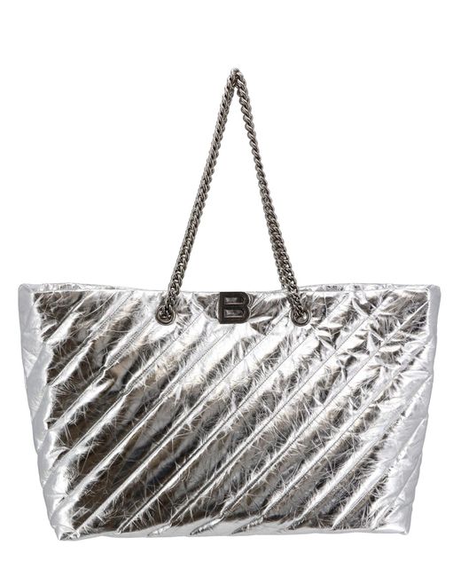 Balenciaga Gray All Crush Tote Bag