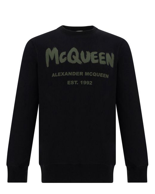 Felpa di Alexander McQueen in Black da Uomo