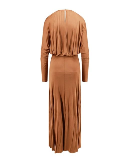 Semicouture Brown Midi Dress