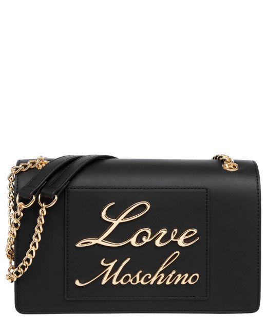 Love Moschino Black Lovely Love Shoulder Bag