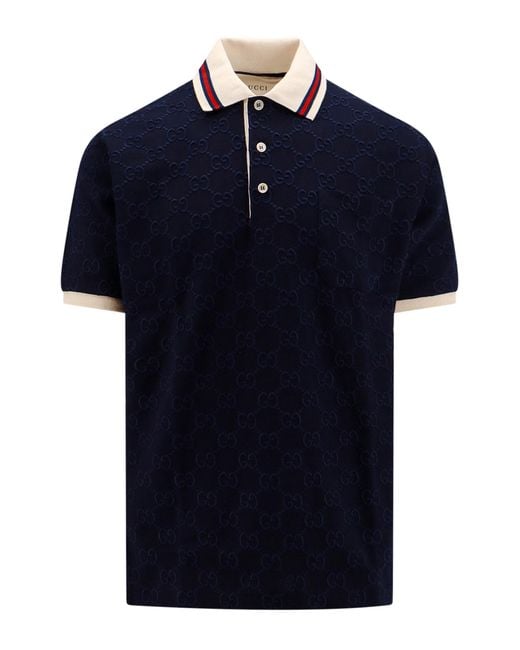 Gucci Blue Polo Shirt for men