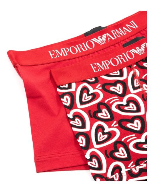 Emporio Armani Red 2 Pack Boxer for men