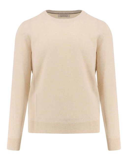 Maglione di Brunello Cucinelli in Natural da Uomo