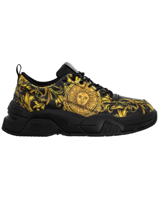 gris salida embrague Versace Jeans Couture Shoes Leather Trainers Sneakers Stargaze Garland Sun  in Black for Men | Lyst