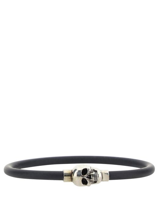 Alexander McQueen White Skull Bracelet for men
