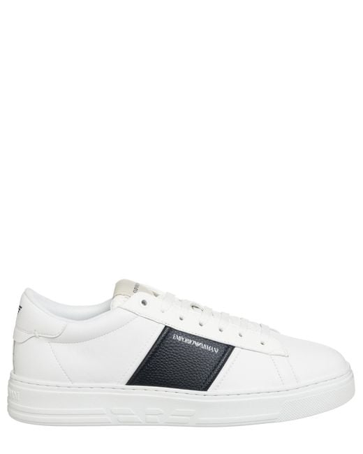 Mens armani trainers store white