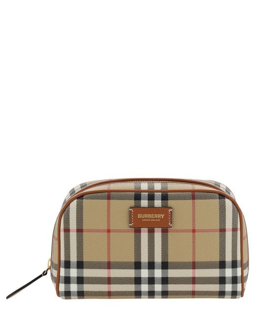 Burberry Natural Check Archivio Toiletry Bag