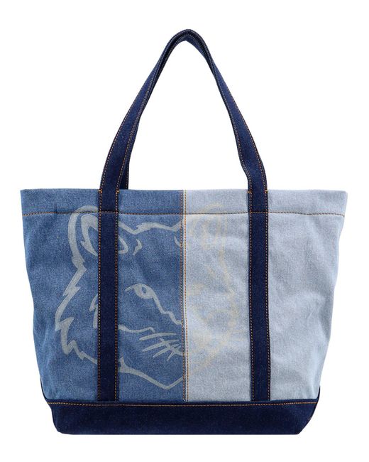 Maison Kitsuné Blue Tote Bag