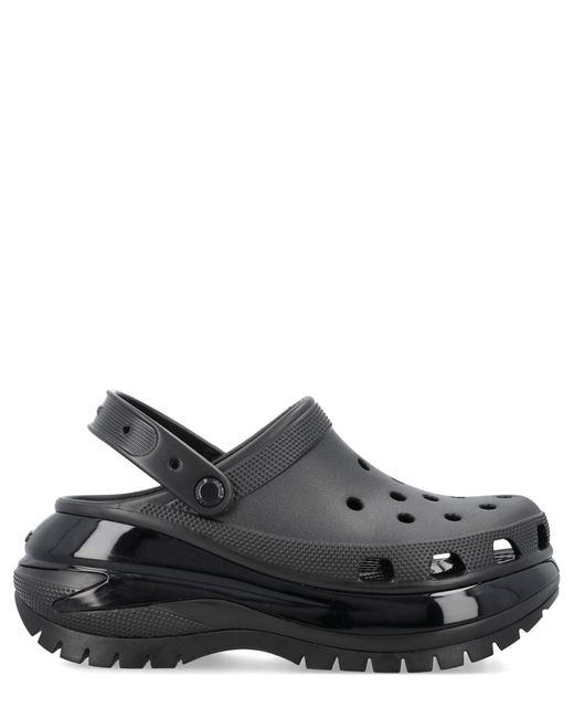 CROCSTM Black Mega Crush Clog Slippers for men