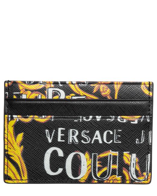 Versace Jeans Couture Logo Couture Credit Card Holder in Black for Men ...