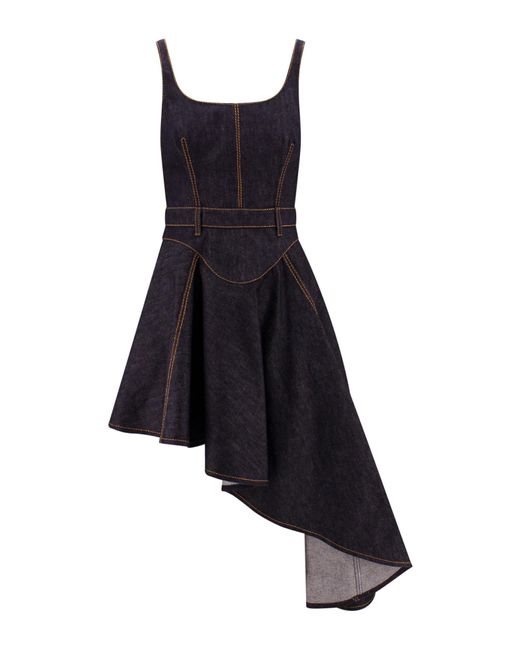 Alexander McQueen Black Sleeveless Cotton Dresses