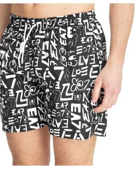 EA7 Blue Swim Shorts for men