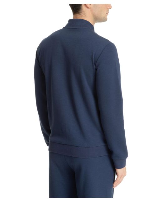 EA7 Blue Zip-up Sweatshirt for men