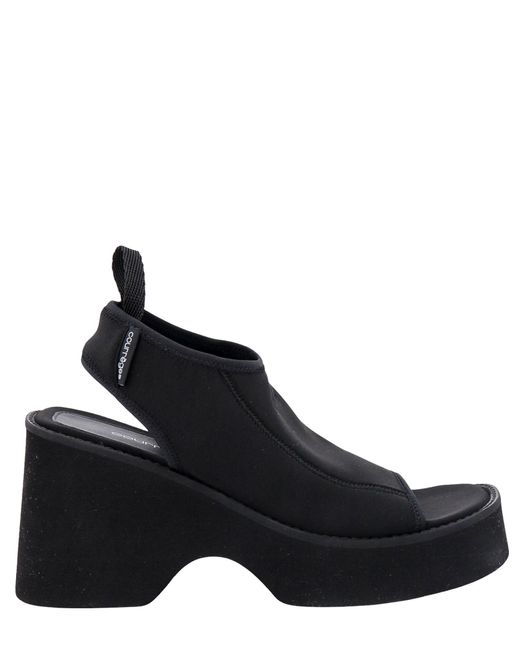 Courreges Black Heeled Sandals