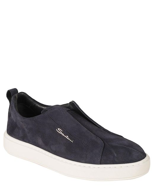 Santoni Blue Slip-on Shoes for men